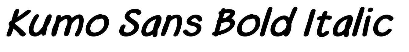 Kumo Sans Bold Italic